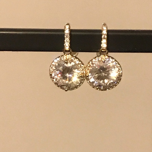 14K Gold Plated Sterling Silver Post Earrings. - Picture 2 of 3